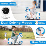 Costway 12V Unicorn Kids Ride-On Toy with Training Wheels