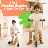 Avenlur | Juneberry 2-in-1 Wooden Scooter & Ride-On Toy for Toddlers