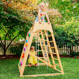 Avenlur | Magnolia 7-in-1 Real Wood Playset | Indoor & Outdoor Climbing Gym for Kids