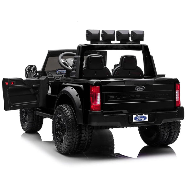 2 Seaters 24V Licensed Ford Super Duty F450 Black Electric Kids' Ride On Car with Parental Remote Control Perfect Gift - Kids On Wheelz