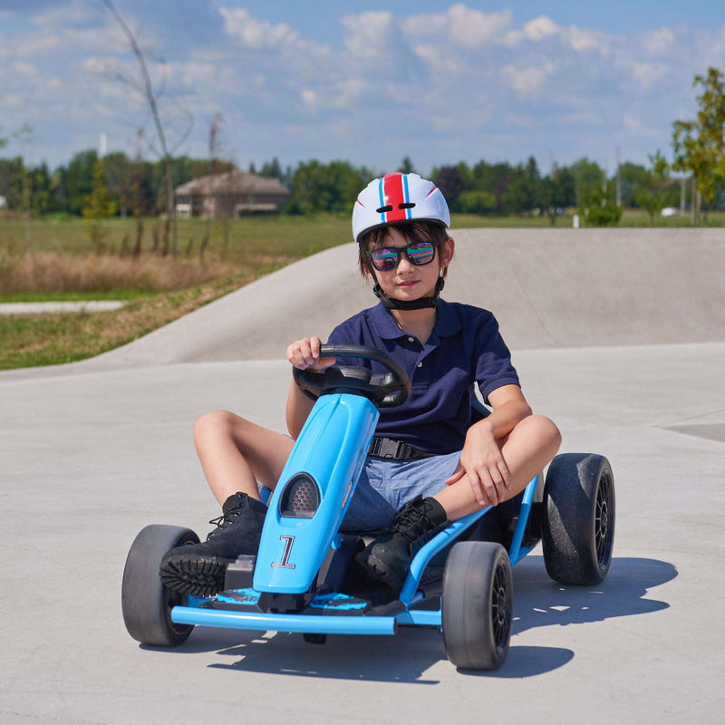 KOW 2023 Go Kart 24V Outdoor Racer Drifter Go Kart for Kids and Adult