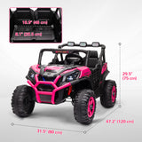 Qaba 24V Kids Ride-On Car Toy with Remote Control Pink