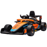 12V F1 Mclaren Electric Car for Kids with Suspension, Music, MP3, Remote Control for 3-5 Years, Orange