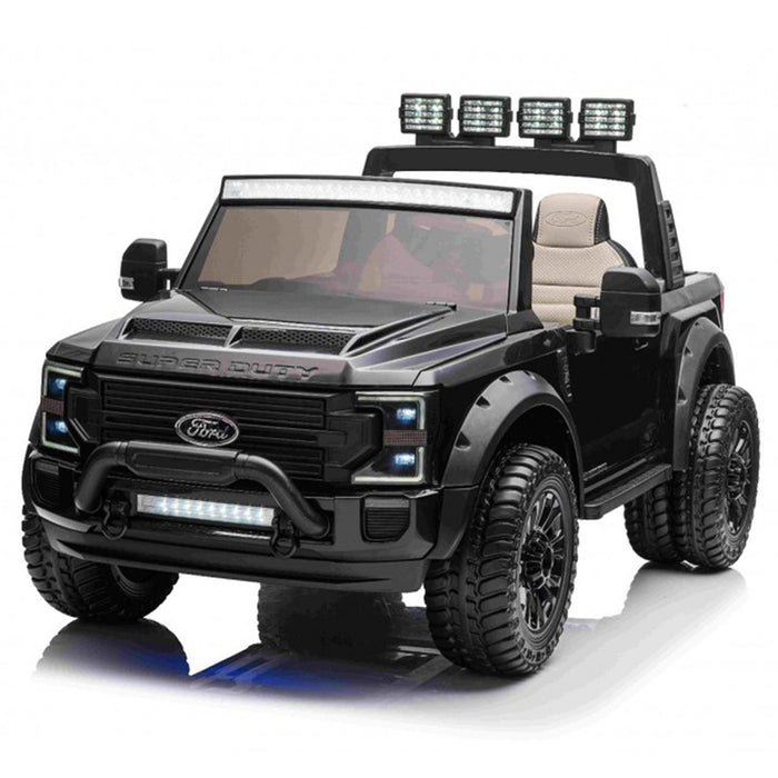 24V Ford Super Duty F450 Black 2 Seat Electric Kids' Ride On- Kids On ...