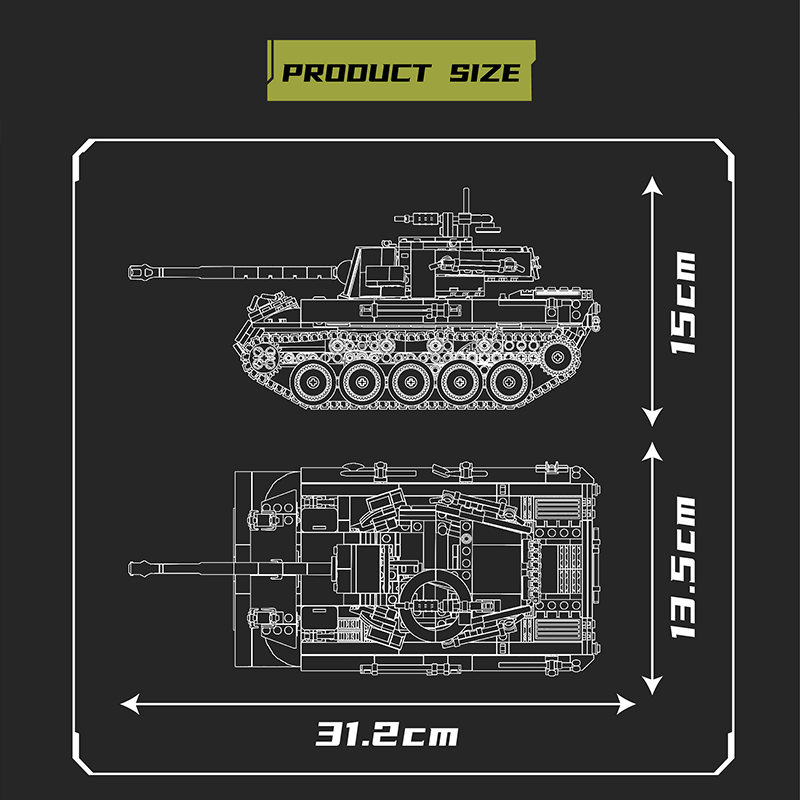 MouldKing 20032 M18 Hellcat Tank Destroyer Brick