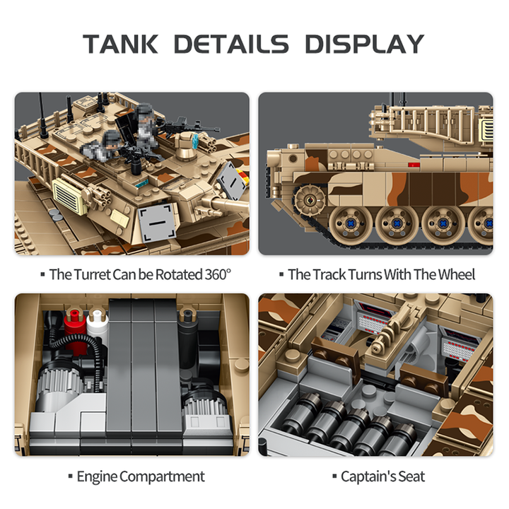 Panlos 632010 M1A2 Abrams Tank Brick
