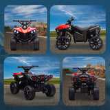 Qaba 6V Kids Ride-On ATV Toy with LED Headlights