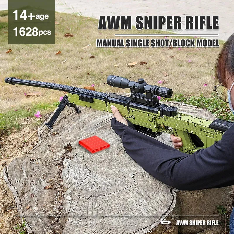 MouldKing 14010S AWM Sniper Rifle Brick