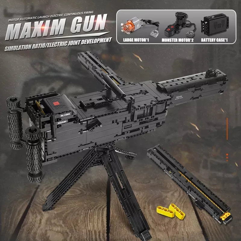 MouldKing 14009 Maxim Machine Gun Brick
