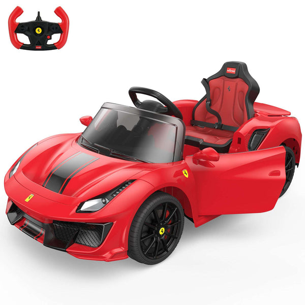 Ferrari 488 Pista Spider 12V with Leather Seat and Remote Control, Licensed