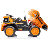 12V KidsRide-On Construction Dump Truck W/ Rubber   Wheels, Automatic   Dump   Bed,   Music   & RC