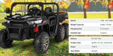 24V 2 Seater Ride on Dump Truck, 4WD 6x6 Battery Powered Kids UTV with Remote Control, Electric Dump Bed