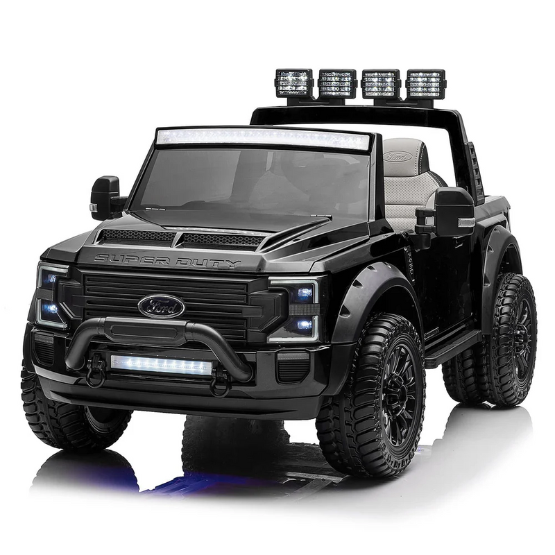 2 Seaters 24V Licensed Ford Super Duty F450 White Electric Kids' Ride On Car with Parental Remote Control Perfect Gift - Kids On Wheelz