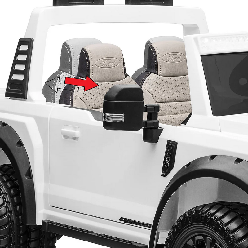 2 Seaters 24V Licensed Ford Super Duty F450 White Electric Kids' Ride On Car with Parental Remote Control Perfect Gift - Kids On Wheelz