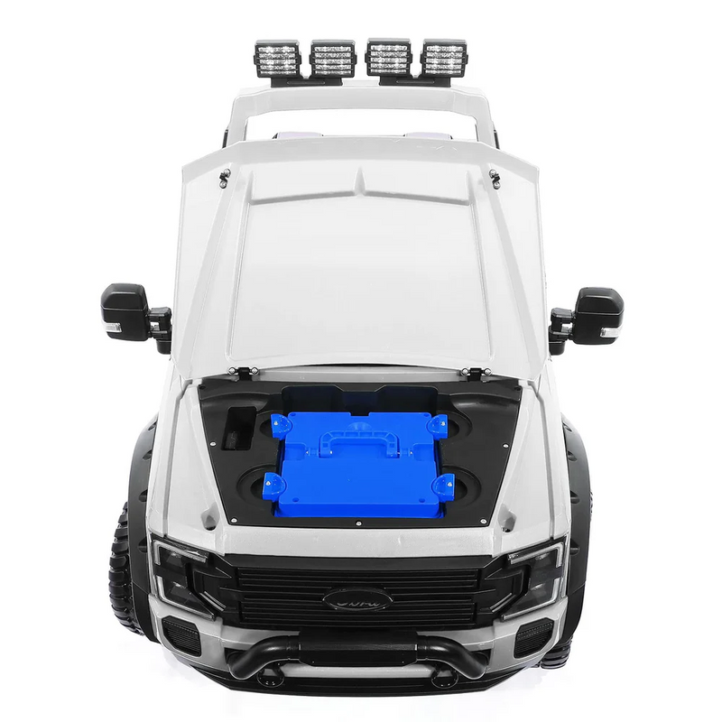 2 Seaters 24V Licensed Ford Super Duty F450 White Electric Kids' Ride On Car with Parental Remote Control Perfect Gift - Kids On Wheelz