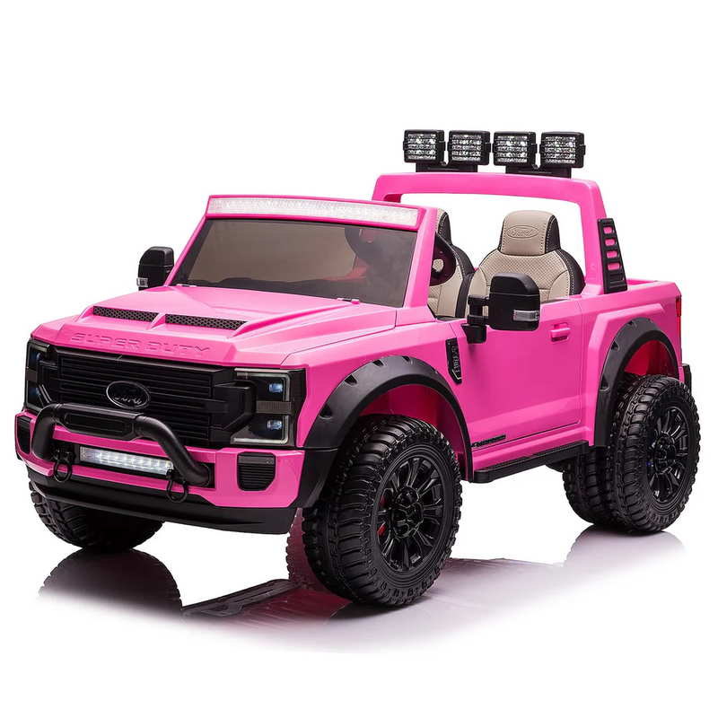 2 Seaters 24V Licensed Ford Super Duty F450 Black Electric Kids' Ride On Car with Parental Remote Control Perfect Gift - Kids On Wheelz
