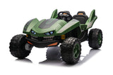 Dune Racer Shark Attack Edition 24V 4x4 Ride-On Car – 2-Seater Kids Electric Dune Buggy with Rubber Wheels, Leather Seats, and Metal Chassis