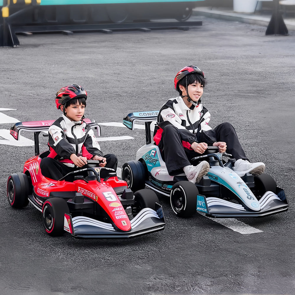 INDALCHESS Formula2 Gokart 24V Drift 15 km/h, para niños de más de 4 años