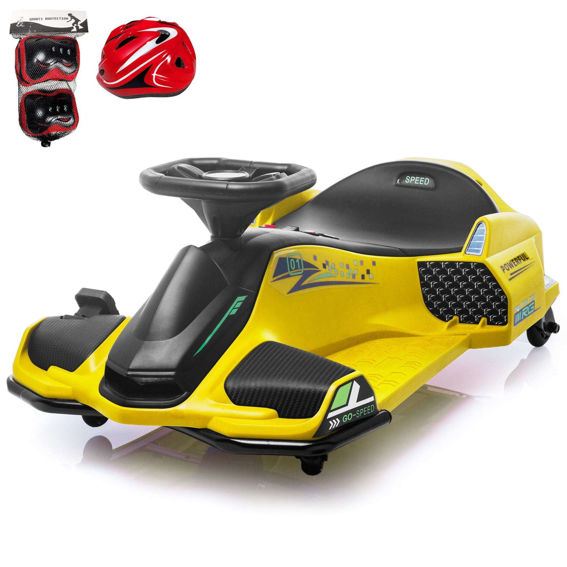 GoKart de alta velocidad sin escobillas, ThunderDrift™ Outdoor Racer Drifter con acelerador de velocidad variable 24 V