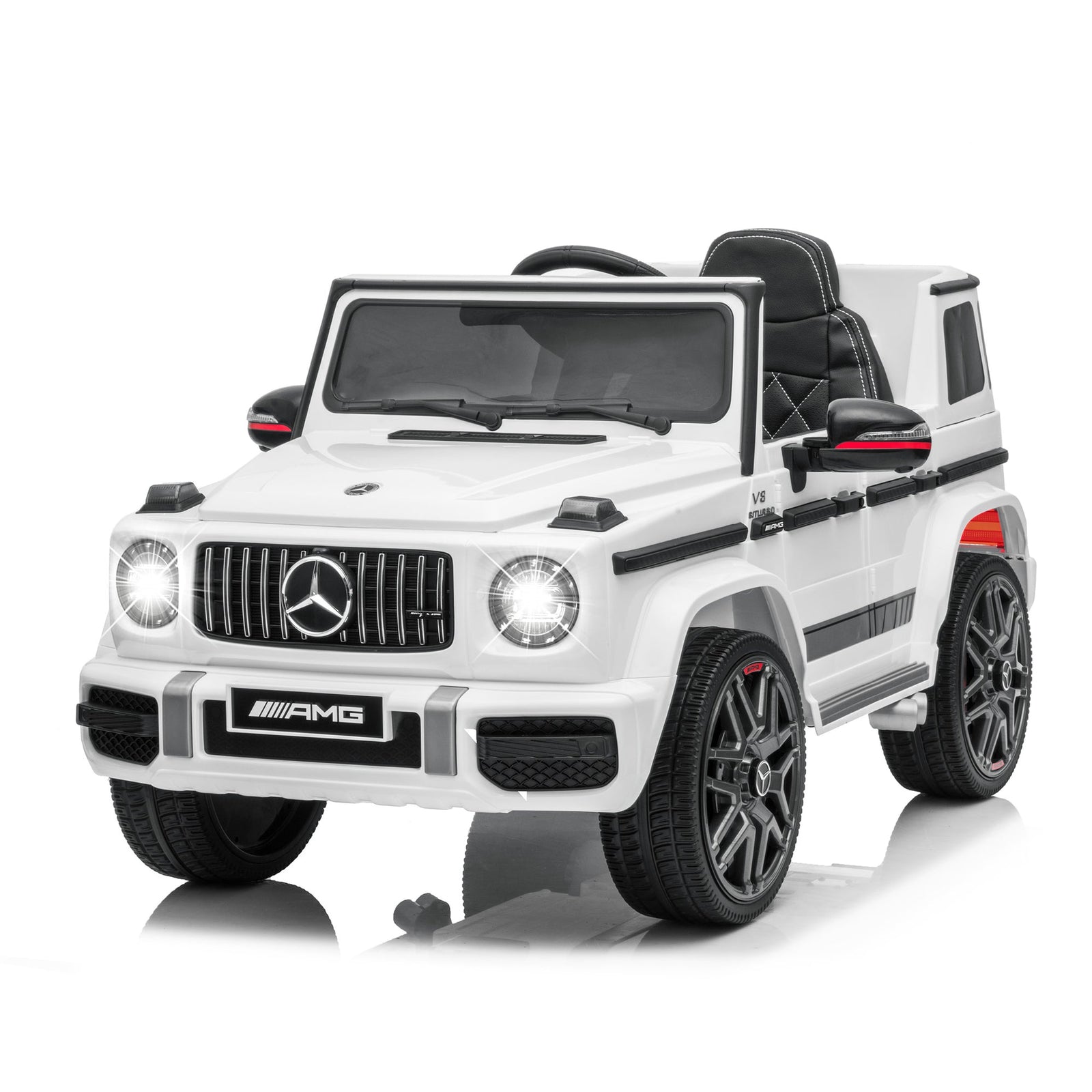 Mercedes G63 AMG Noir Mat, Bluetooth, voiture électrique pour enfant, 12 Volts - 2 moteurs