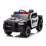 Dodge RAM 1500 (Police Edition)24V Ride-On Truck for Kids. Electric Vehicle with Parent Remote Control,