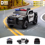 Dodge RAM 1500 (Police Edition)24V Ride-On Truck for Kids. Electric Vehicle with Parent Remote Control,