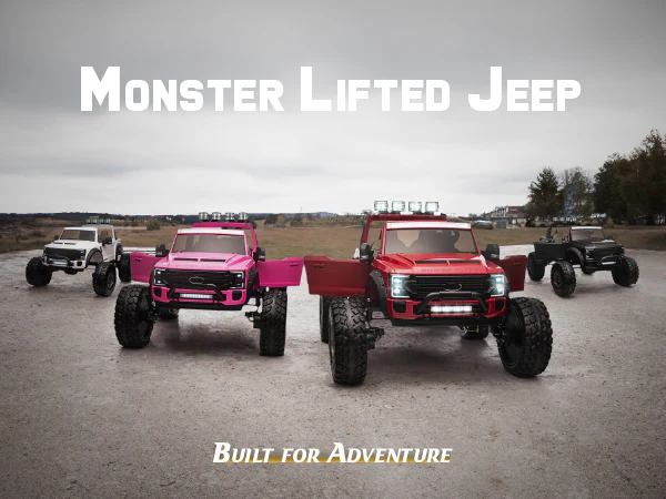 2025 Ultimate Luxury Off-road Lifted 2 Seaters 24V Licensed Ford Super Duty F450 Electric Kids' Ride On Car with Remote Control