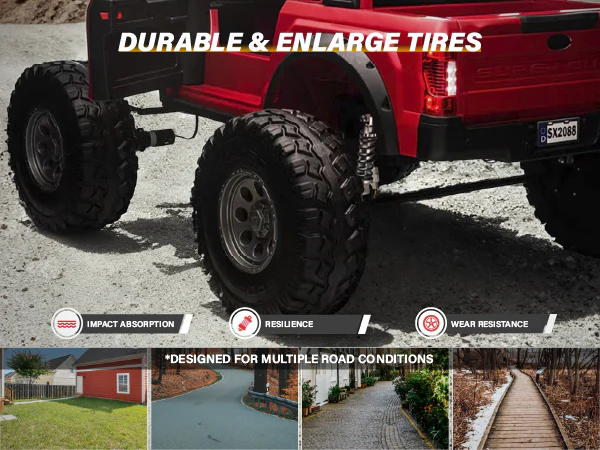 2025 Ultimate Luxury Off-road Lifted 2 Seaters 24V Licensed Ford Super Duty F450 Electric Kids' Ride On Car with Remote Control