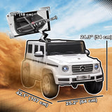 Aosom 12V Kids Ride-On Car Toy with Remote Control White