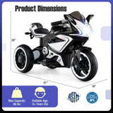 Costway 6V Kids Ride-On Motorcycle Toy with LED Lights