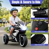 Costway 6V Kids Ride-On Motorcycle Toy with LED Lights