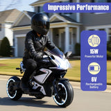 Costway 6V Kids Ride-On Motorcycle Toy with LED Lights