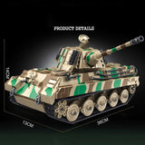 Panlos 632016 WWII King Tiger German Heavy Tank Brick