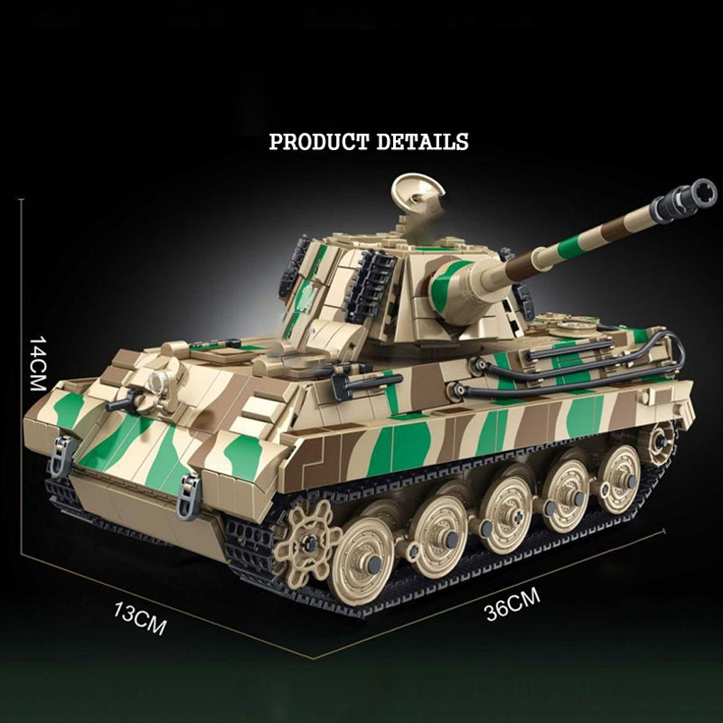 Panlos 632016 WWII King Tiger German Heavy Tank Brick