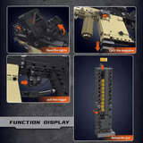 Mould King Kriss Vector building toy, a detailed construction set for kids and adults interested in military toys and toy foam blasters.