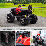 12V Kids Electric ATV Ride-On Toy – 4-Wheel Outdoor Quad with Music & Lights