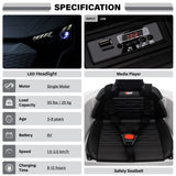 Audi RS e-tron GT Licensed Ride on Car, 6V Battery Powered Electric Car with Remote Control, Suspension Wheels, Soft Start, Music, Headlights