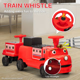 Chuggington Electric Ride-On Train with Whistle, Music Player & 2+/2 Seater – 12V