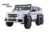MERCEDES BENZ G63 6x6 RIDE ON CAR 12V SIÈGE PARENT - BLANC 