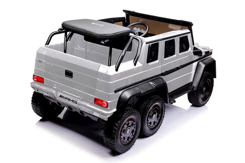 MERCEDES BENZ G63 6x6 RIDE ON CAR 12V SIÈGE PARENT - BLANC 