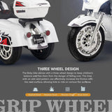 Police Harley Style NEL R1800 Kids 12V Electric Ride on Motorcycle White