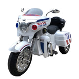 Police Harley Style NEL R1800 Kids 12V Electric Ride on Motorcycle White