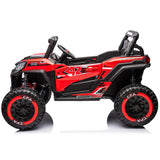 XXL UTV Buggy NEL-913 24V Two Seater 4x4 Kid Ride on Car Leather Seater Rubber Wheel Red