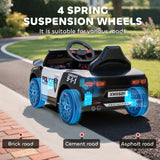 Qaba 12V Kids Ride-On Police Car Toy with Remote Control