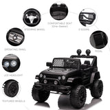 Aosom 12V Kids Ride-On Car Toy with Remote Control Black