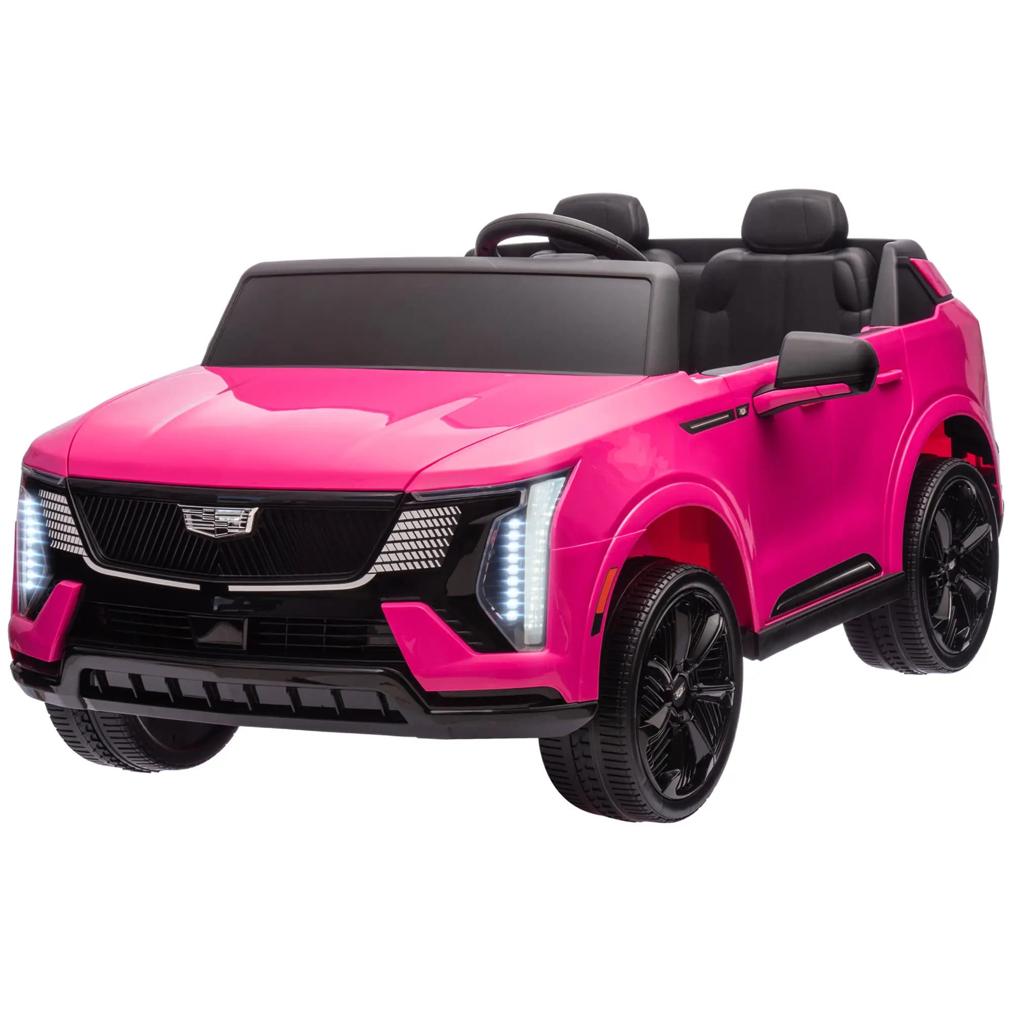 Qaba 2-Seater Ride on Truck, 12V Cadillac Escalade Licensed Kids Elect ...