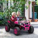 Qaba 24V Kids Ride-On Car Toy with Remote Control Pink