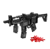 1680-piece Mould King MP5 children's toy gun, perfect building block set for kids interested in military toys and creative play.