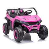 UTV Buggy S612 24V 4x4 Two Seater Kid Ride on Car Rubber Wheel Pink