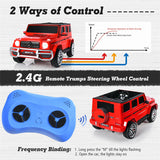 Licensed Mercedes-Benz AMG G63 G-Wagon 24V 4x4 Deluxe Two Seater Kids Ride-On Car with Leather Seat and Rubber Wheels, Red